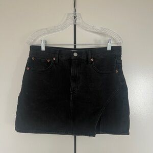 Pistola Black Denim Pencil Skirt